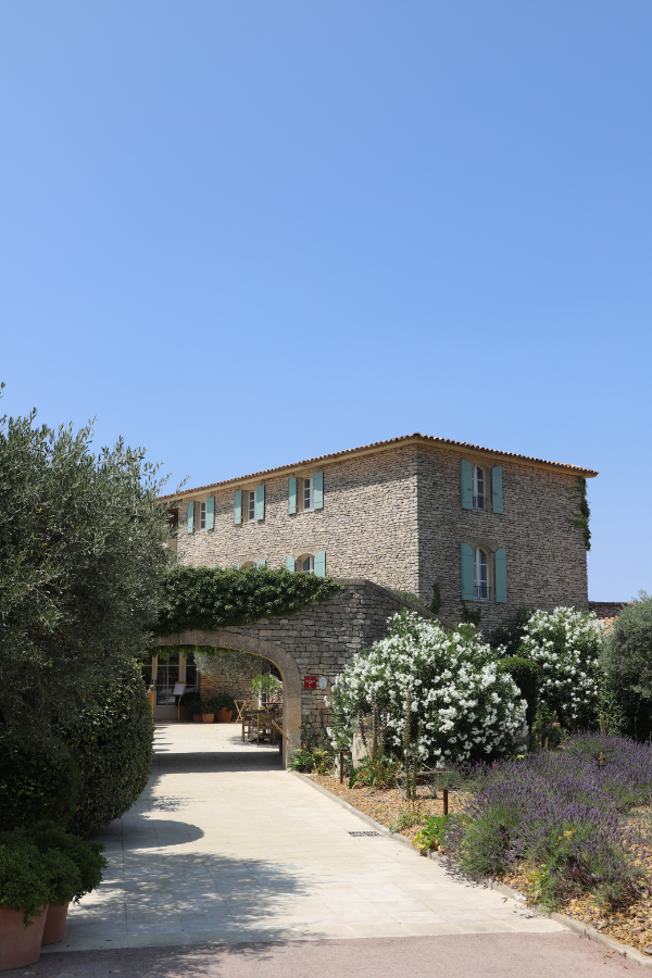 arrivée au domaine de capelongue a bonnieux